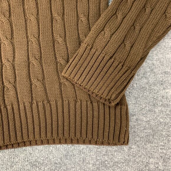 Vintage Basic Editions Sweater Mens XL Extra Large Crew Neck Cable Knit Ribbed - Picture 3 of 13